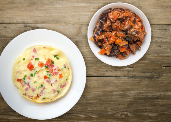 Омлет в микроволновке