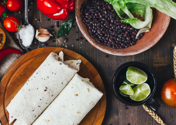 Буррито с фасолью и сыром