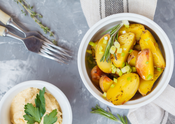 Запеченный картофель с лимоном