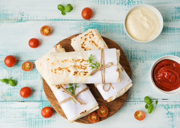 Лаваш со шпротами