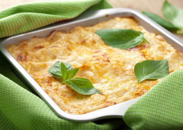 Лазанья с ветчиной и сыром 