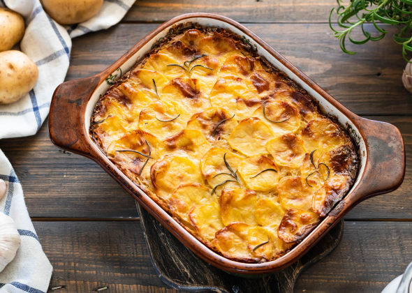 Картофельная запеканка с грудинкой