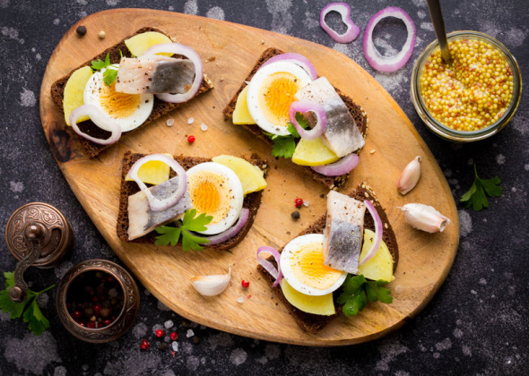 Сэндвич в скандинавском стиле