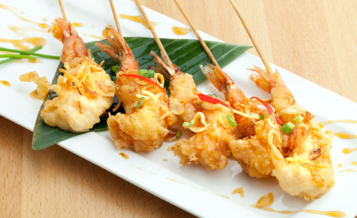 Хрустящие креветки с азиатским соусом