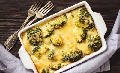 Запеканка из брокколи и адыгейского сыра
